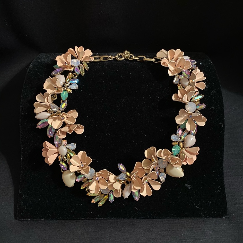 J Crew Floral Florescent Necklace-Vintage